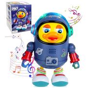 Vibbang Electric Musical Dancing Duck Robot Toy, Wiggling Dancing Space Duck Toys with Music & LED Lights, Baby Musical Toys Ducks, Children Early Educational Sensory Toys, Family Interactive Gift