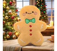Vibbang Gingerbread Man Plush Toys, 20cm Gingerbread Cushion, Christmas Pillows, Soft Toy for Kids, Holiday Home Decor for Kids Family