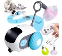 Vibbang Interactive Cat Toy with Remote Control, Turbo Tail 2.0, Smart Car Electric Cat Self-Happiness Toy - Dual Mode, Rechargeable