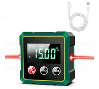 Vibbang Magnetic Digital Angle Finder with Electronic Laser, Angle Finder Tool,Digital Level with LCD Display, Protractor Inclinometer for Woodworking, Construction and Machinery