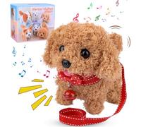 Vibbang My Realistic Robot Puppy, Realistic Robot Dog Toy, Plush Teddy Dog Toy, Robot Dogs That Act Like Real Dogs, Interactive Plush Pet Children's Toy, for Birthday Gifts for Boys and Girls