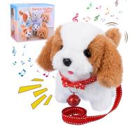 Vibbang My Realistic Robot Puppy, Toy Puppy, Plush Dog Toy, Electronic Interactive Dog Gift, Cute Soft Robot That Walk and Bark for Boys Girls Presents