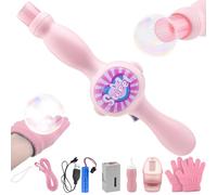 Vibbang Smoke Bubble Machine, Bubble Machine Elastic with Elastic Smoke Effect, Magic Interactive Fog Bubbles Machines, Fun Bubble Blowing Machine With Colorful Lighting, Summer Party Toy Gift