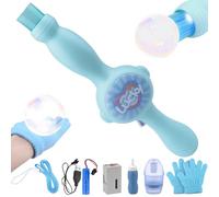 Vibbang Smoke Bubble Machine, Bubble Machine Elastic with Elastic Smoke Effect, Magic Interactive Fog Bubbles Machines, Fun Bubble Blowing Machine With Colorful Lighting, Summer Party Toy Gift