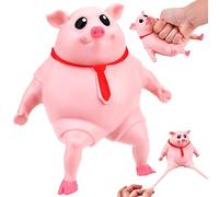Vibbang Splash Piggy Stress Toys, Pink Pig Toy Figure for Kids & Adults, Decompress & Stretch Stress Pig Squeeze Ttoy, Stress Relief Piggy Toy, Cartoon Slow Rebound Pig Toy