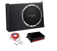 Vibe 300W Black Air Subwoofer Enclosure With POWERBOX400.1M Amplifier BLACKAIRT12S-AK100-PB4001_7288