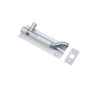 Vibe 32mm Barrel Bolt Necked 150mm x 32mm on Satin Anodised Aluminium, Surface Mounted Door Bolt, Sliding Door Lock, Lock Bolts for Securing Internal Doors for Bedrooms, Bathrooms, and Cupboards