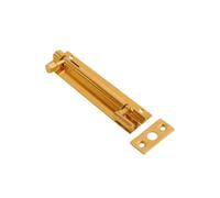 Vibe 32mm Barrel Bolt Necked 200mm x 32mm on Brass, Surface Mounted Door Bolt, Sliding Door Lock, Lock Bolts for Securing Internal Doors for Bedrooms, Bathrooms, Storage Units and Cupboards