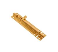 Vibe 32mm Barrel Bolt Straight 200mm x 32mm on Brass, Surface Mounted Door Bolt, Sliding Door Lock, Lock Bolts for Securing Internal Doors for Bedrooms, Bathrooms, Storage Units and Cupboards