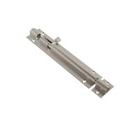 Vibe 32mm Barrel Bolt Straight 200mm x 32mm on Satin Chrome, Surface Mounted Door Bolt, Sliding Door Lock, Lock Bolts for Securing Internal Doors for Bedrooms, Bathrooms, Storage Units and Cupboards