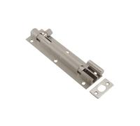 Vibe 38mm Barrel Bolt Necked 150mm x 38mm on Satin Chrome, Surface Mounted Door Bolt, Sliding Door Lock, Lock Bolts for Securing Internal Doors for Bedrooms, Bathrooms, Storage Units and Cupboards