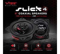 Vibe Slick 4 V5 300 Watts a Pair 4" 10 cm 2 Way Coaxial Car Door Speakers