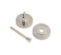 VIBE Bathroom Turn Keyhole Escutcheon on Chrome/Satin Chrome Plated Keyhole Cover on Chrome/Satin Chrome Plated for Bathroom Turn Internal Doors for Security and Protection from Key Damage