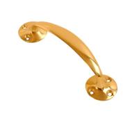VIBE Bow Handle 175mm on Brass Pull Handle on Brass for Internal Doors
