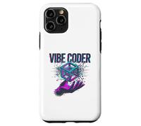 Vibe Coder Glitch Cube Tech Futuristic AI Coding Case for iPhone 11 Pro