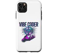Vibe Coder Glitch Cube Tech Futuristic AI Coding Case for iPhone 11 Pro Max
