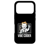 Vibe Coder Retro 1950s Programmer Laptop Coding Aesthetic Case for iPhone 17 Pro