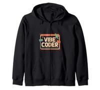Vibe Coder Software Programmer Developer Coding - Zip Hoodie