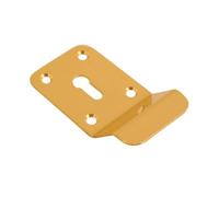 Vibe Cylinder Pull Keyhole 90x45mm on Polished Brass, Front Door Pull for Use on Doors for Security, Cylinder Lock with Curved Finger Grip, Latch Pull, Front Door Handle for Cylinder Locks
