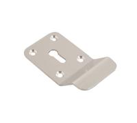 Vibe Cylinder Pull Keyhole 90x45mm on Satin Anodised Aluminium, Front Door Pull for Use on Doors for Security, Cylinder Lock with Curved Finger Grip, Latch Pull, Front Door Handle for Cylinder Locks
