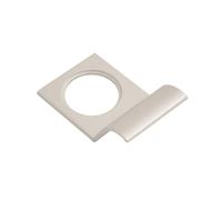 Vibe Cylinder Pull Square on Satin Anodised Aluminium, Front Door Pull for Use on Doors for Security, Cylinder Lock with Curved Finger Grip, Latch Pull, Front Door Handle for Cylinder Locks