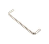 VIBE D Handle Bright Anodised Aluminium 100mm x 10mm on Bright Anodised Aluminium Pull Handle on Bright Anodised Aluminium for Internal Doors