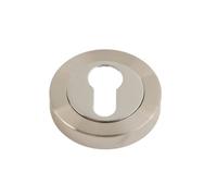 VIBE Euro Escutcheon on Chrome/Satin Chrome Plated Euro Keyhole Cover on Chrome/Satin Chrome Plated for Internal Doors for Security and Protection from Key Damage