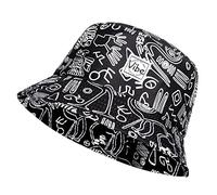 Vibe Festival Gear Bucket Hat Unisex for Men Women Fashion Fishing Hat Cute Fisherman Cap, Bw Tribal, L
