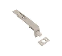 Vibe Flush Bolt 200mm on Satin Anodised Aluminium, Surface Mounted Door Bolt, Sliding Door Lock, Lock Bolts for Securing Internal Doors for Bedrooms, Bathrooms, Storage Units and Cupboards