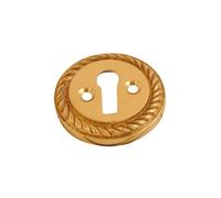 Vibe Georgian Escutcheon Open 32mm on Brass for Internal Doors for Security and Protection from Key Damage