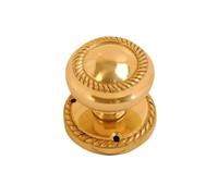 VIBE Georgian Mortice Knob 53mm on Brass Door Handle Knob on Brass for Internal Doors