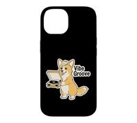 Vibe Groove Retro Corgi Vinyl Record Player Vintage Case for iPhone 14