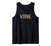 Vibe Leopard Print Letters Classic Pattern Tank Top