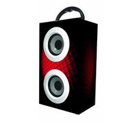 VIBE Portable Stereo Wooden Speaker (VS-577-RDCUB)