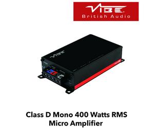 VIBE POWERBOX 400.1M-V7 - Class D Mono 400 Watts RMS Micro Amplifier