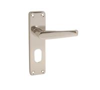 VIBE Stafford Lever Oval Lock on Polished Anodised Aluminium Door Handle Stafford Lever Oval Lock on Polished Anodised Aluminium for Internal Doors