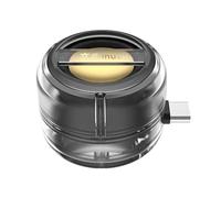 VibeAudio Mini Portable Speaker for Mobile Phones and Tablets Plugs and Play External Loudspeaker with Type-C Charging Port and Built-in Battery Compact Crystal Sound Box Clear
