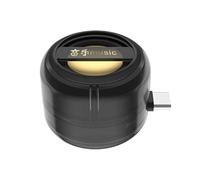 VibeAudio Mini Portable Speaker for Mobile Phones and Tablets Plugs and Play External Loudspeaker with Type-C Charging Port and Built-in Battery Compact Crystal Sound Box Black