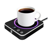 VIBEELEAF Smart Coffee Mug Warmer for Desk - Electric Cup Warmer with 3 Temperature Settings, Portable Beverage Warmer for All Mugs | Office Accessories & Gift (black)