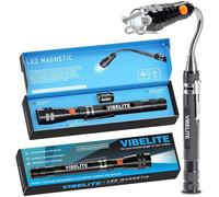 VIBELITE Magnet 3 x LED Magnetic Pickup tool Telescoping Flexible Extensible Led FlashlightsPerfect Mechianic pick-up tools gifts for oler men 4 x LR44 Batteries (Included)