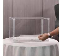 Vibeo 16 20 24 28 in Wide Acrylic Display Case with Hinge, Dustproof Display Storage Box with Handle, Openable Acrylic Display Cabinet for Figure(60x20x40cm/24x8x16in)