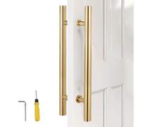 Vibeo 50cm(19 3/4") Gold Stainless Steel Modern Pull Door Handle, Push Pull, Double Sided, Easy Install, Wide Application, Non-Locking