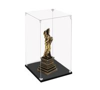 Vibeo Dustproof Transparent Acrylic Box, Tall Narrow Collectibles Acrylic Display Case, Stackable Display Cabinet, Self-Assembly Acrylic Display Box(15x15x30cm(6"x6"x12"))