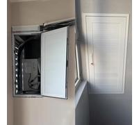 Vibeo Electrical Inspection Panel Soundproof, Handle Attic Access Hatch Drywall, Recessed Wall Hole Cover Plate for HVAC, Plumbing, Cables, Wires(White,800x850mm(31.5x33.5in))