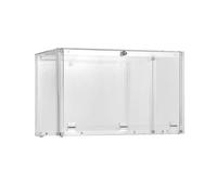 Vibeo Hinged Acrylic Display Box with Handle & Door, Figurine/Trophy/Cars Dustproof Display Case, Large Plastic Acrylic Storage Box Stackable(60x20x20cm/24x8x8in)