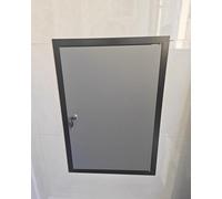 Vibeo Lockable Access Door for Drywall/Attic, Soundproofing Service Access Panel Aluminum, Large Attic Inspection Door Plate for Air Condition(Dark Gray,22x36in(55.9x91.4cm))