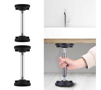 Vibeo Plasterboard Prop Short Adjustable Bed Frame Support Leg, Stable Cabinet Jacks for Installing Cabinets, Third Hand Support Pole for Sink & Wooden Furniture(2pcs,23cm-37cm(9"-14.5"))