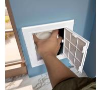 Vibeo Plumbing Electrical Wall Access Panel, ABS Plastic Access Door for Drywall, Attic Ceiling Inspection Hatch, Flush Wall Hole Cover Plate(White,10x20in(25.4x50.8cm))