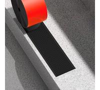 Vibeo Stair Nosing Self Stick Non Slip Stair Nosing, 5 Cm Width Rubber Stair Treads, Flexible Edge Protector for Wooden Steps, Flat Floor Transition Strip(Black,Length-3.0m(9.8ft))