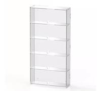 Vibeo Wall Mounted Acrylic Display Box with Door, 2 3 4 5 Layers Clear Display Case, Minifigure Storage Box for Collectibles, Organizing Toys(W 30cm (11 3/4"),5 layers)
